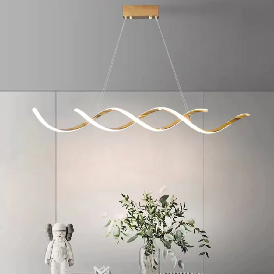 Đèn thả bàn ăn led xoắn